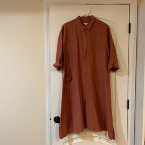 J Jill orange linen dress size L